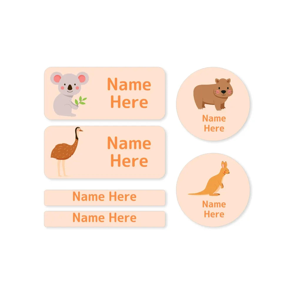 Aussie Animals Mixed Name Label Pack