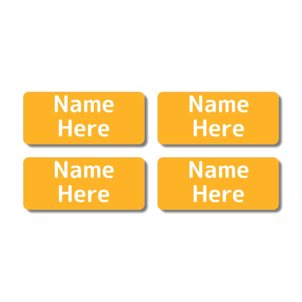 Single Colour Rectangle Name Labels