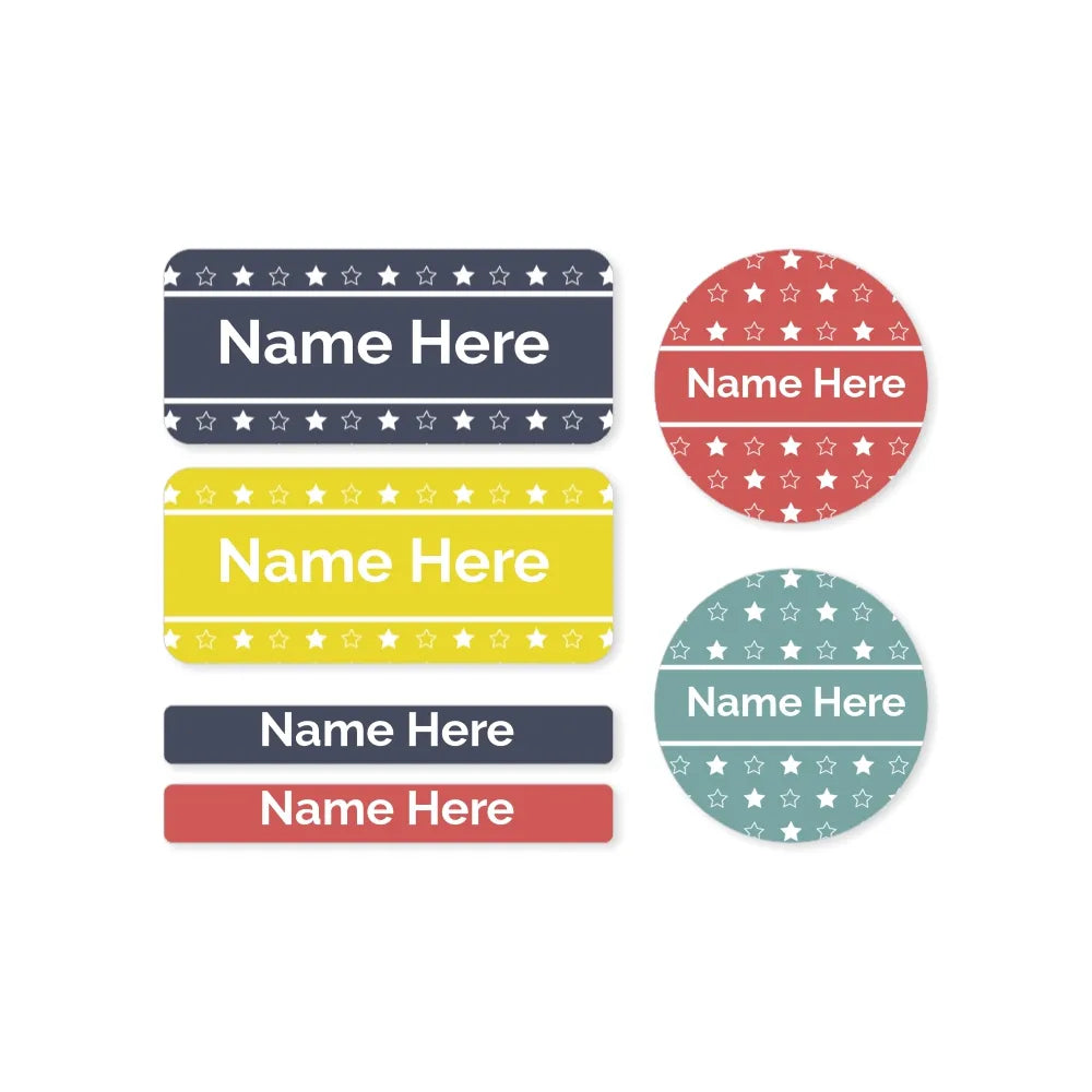 Stars Mixed Name Label Pack