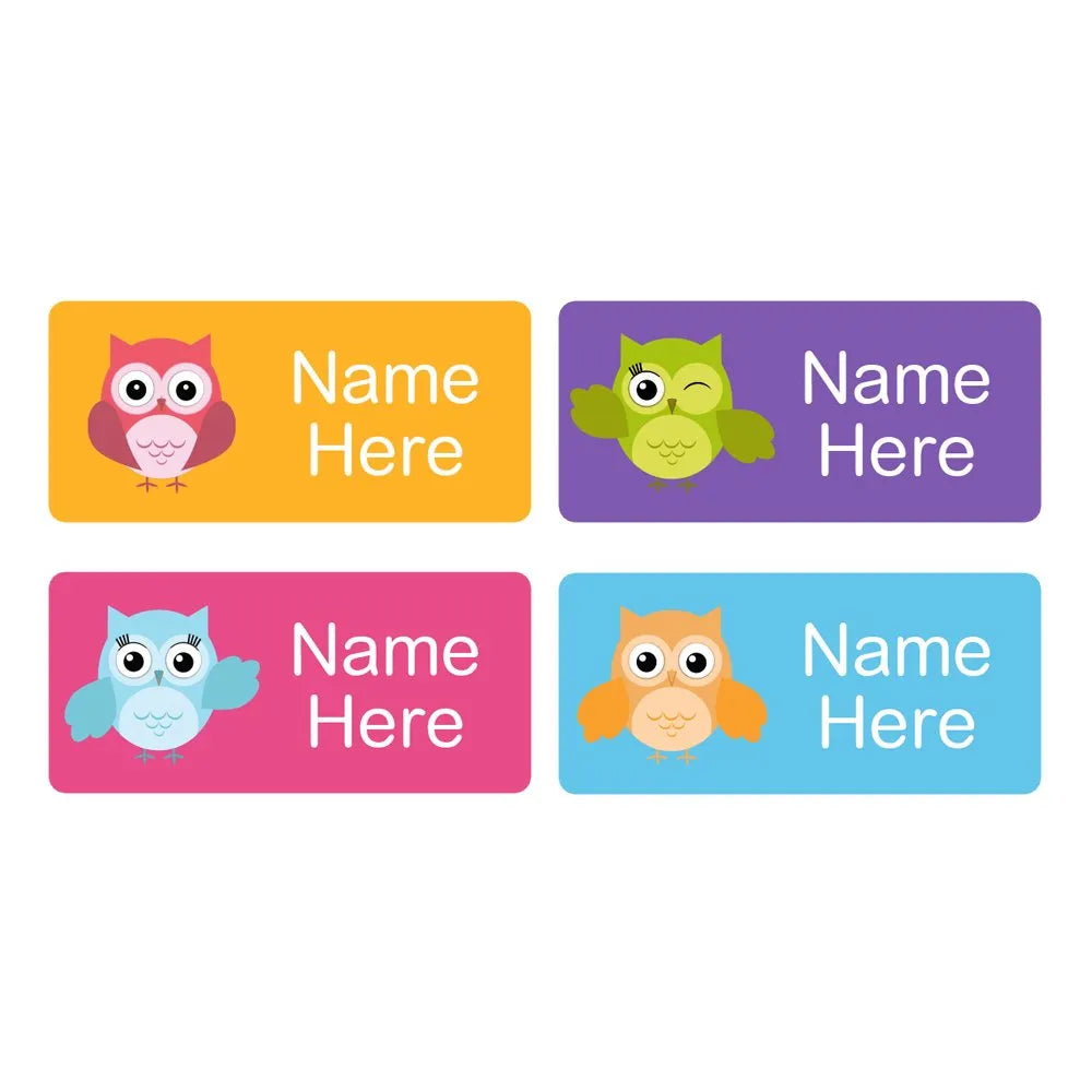Owls Rectangle Name Labels