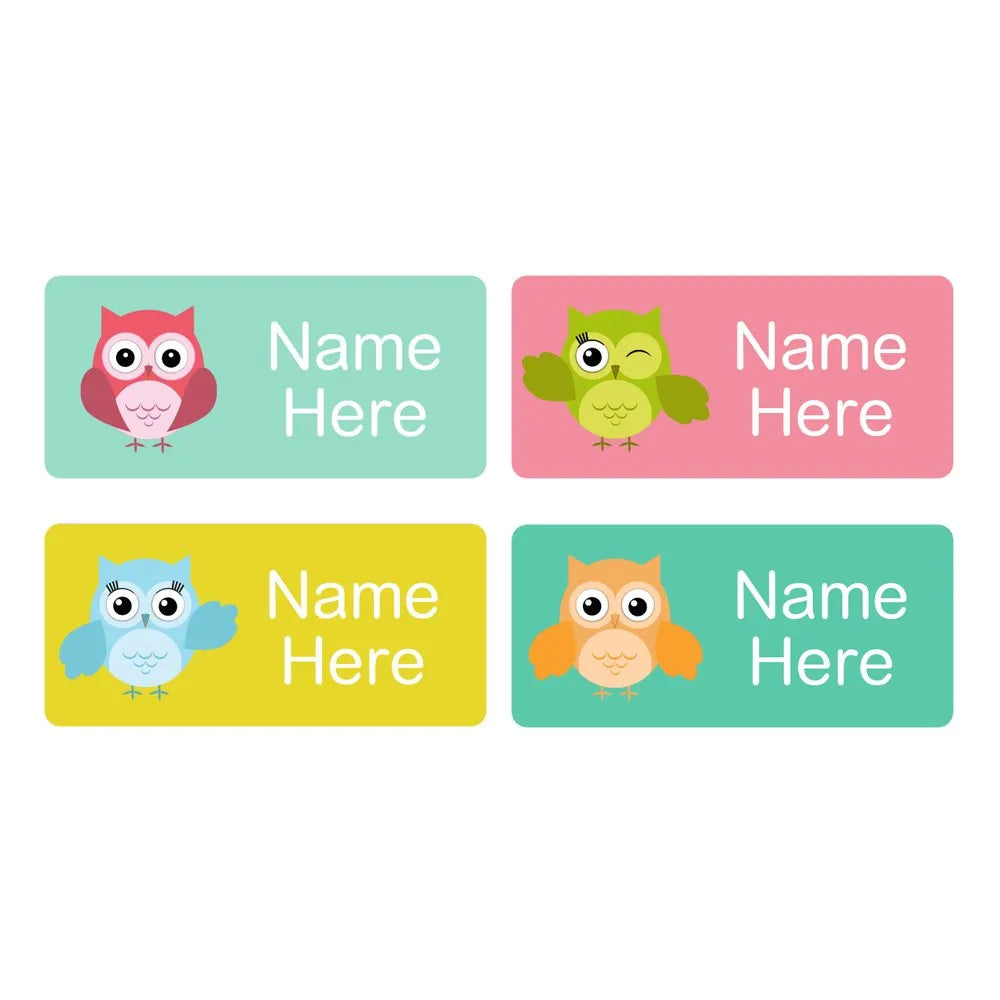 Owls Rectangle Name Labels