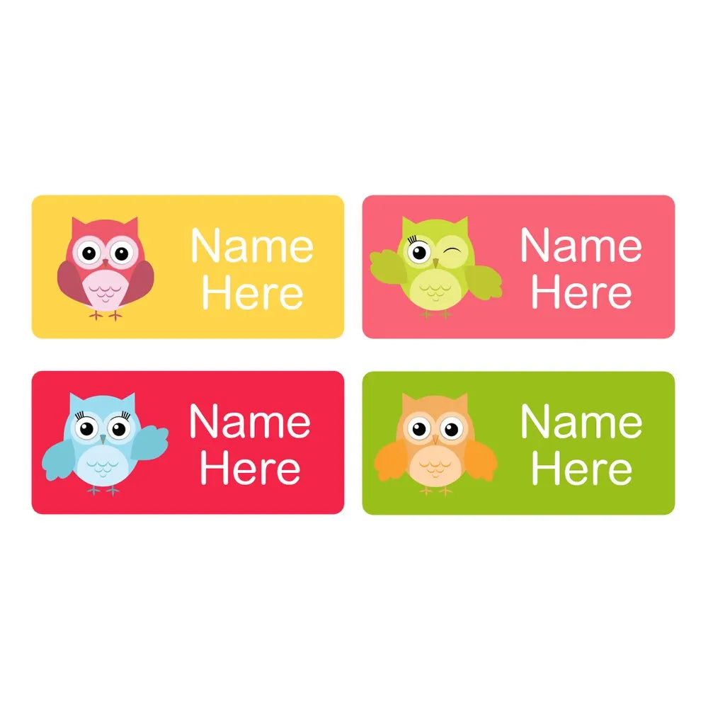 Owls Rectangle Name Labels