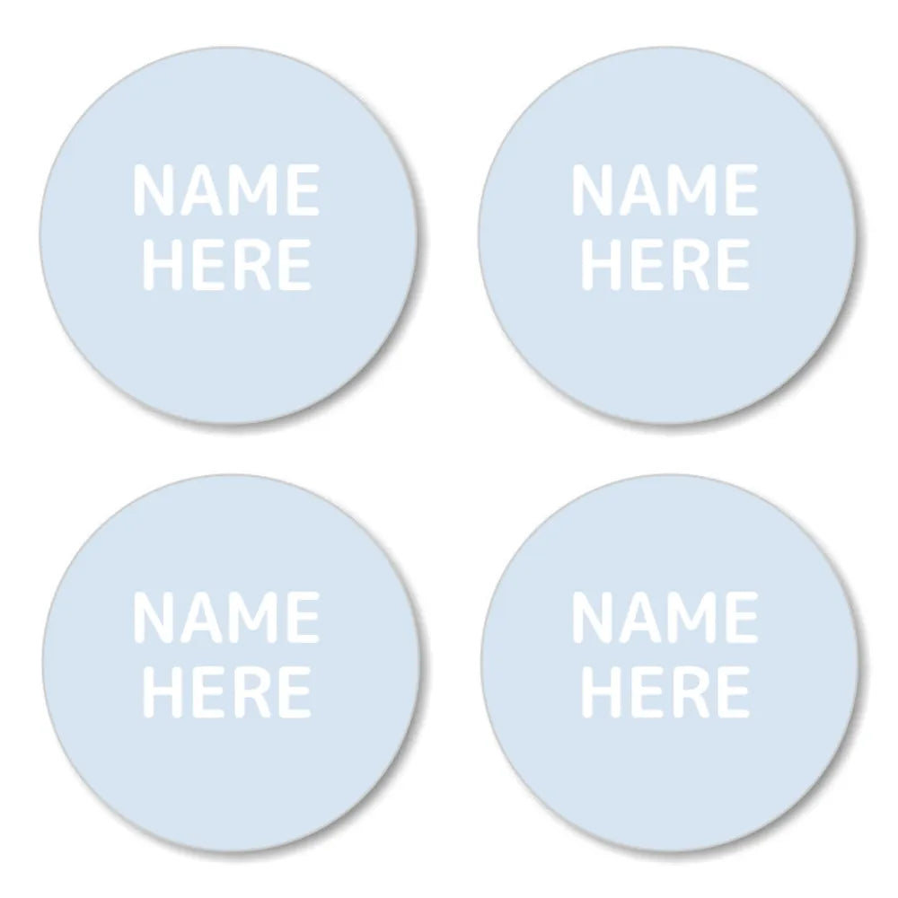 Single Colour Round Name Labels