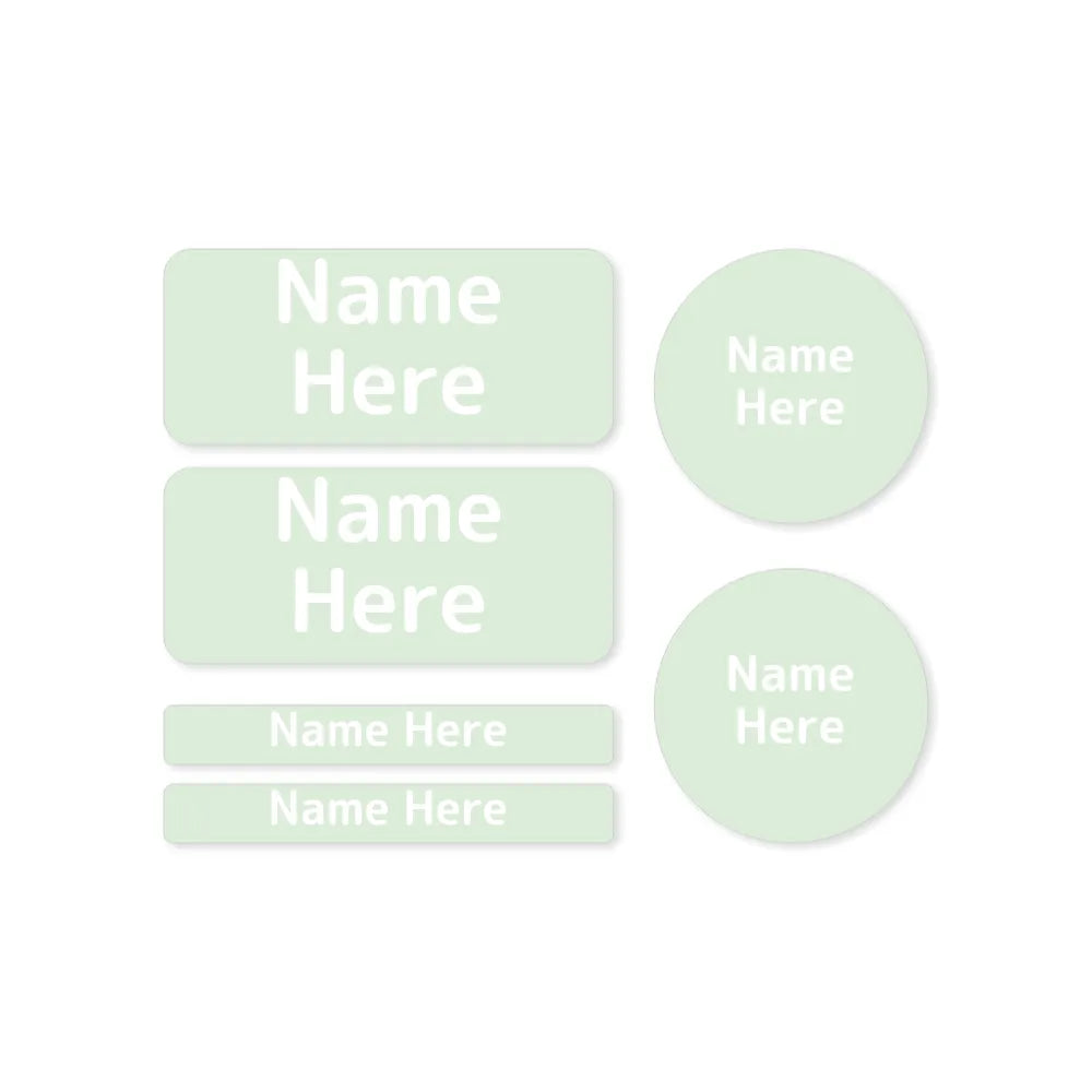Single Colour Mixed Name Label Pack