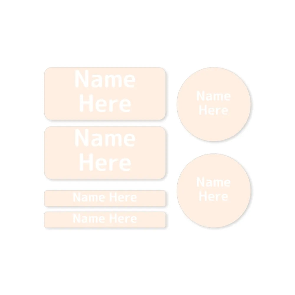 Single Colour Mixed Name Label Pack