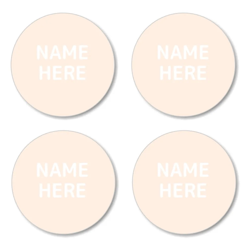 Single Colour Round Name Labels