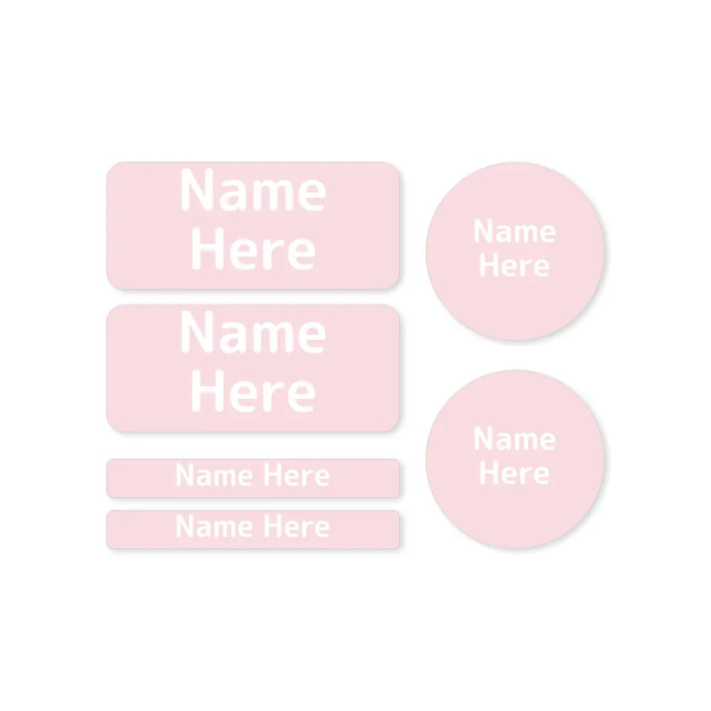 Single Colour Mixed Name Label Pack