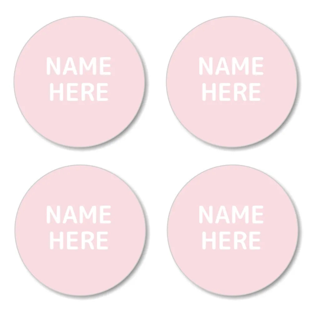 Single Colour Round Name Labels