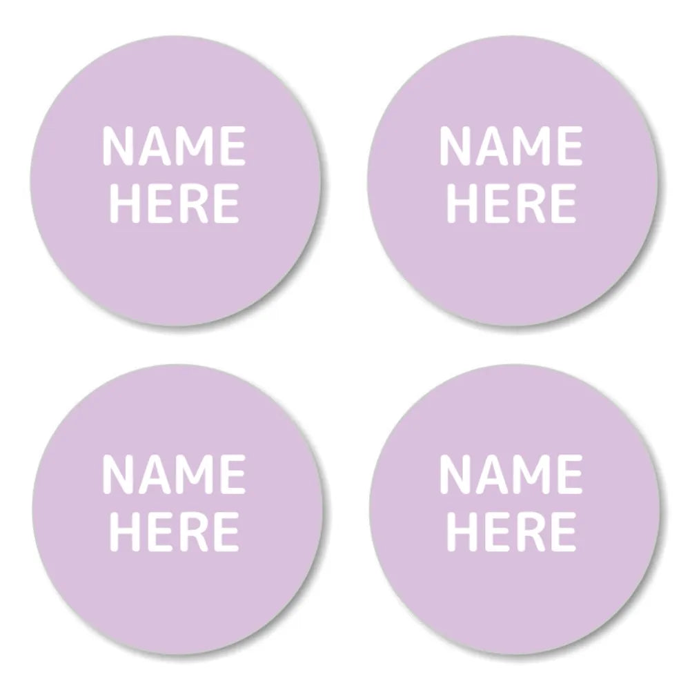 Single Colour Round Name Labels