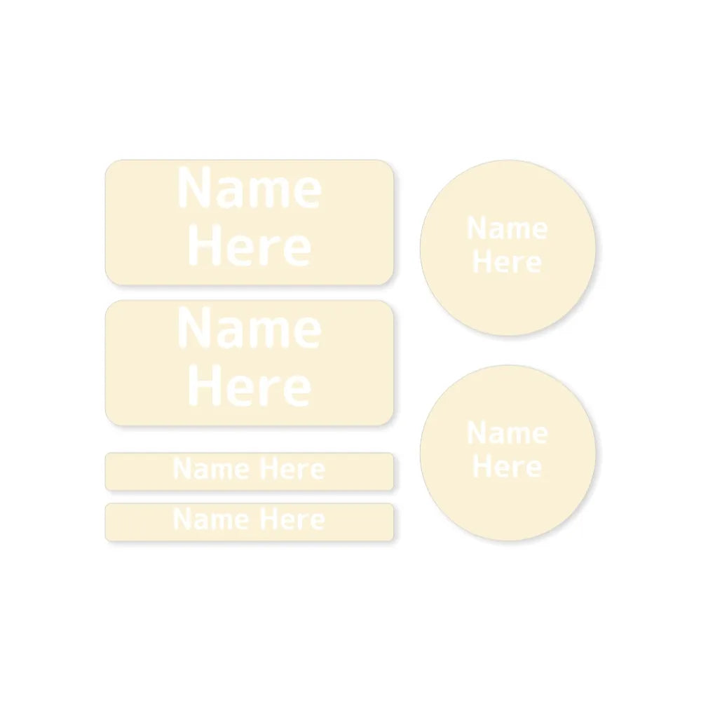 Single Colour Mixed Name Label Pack