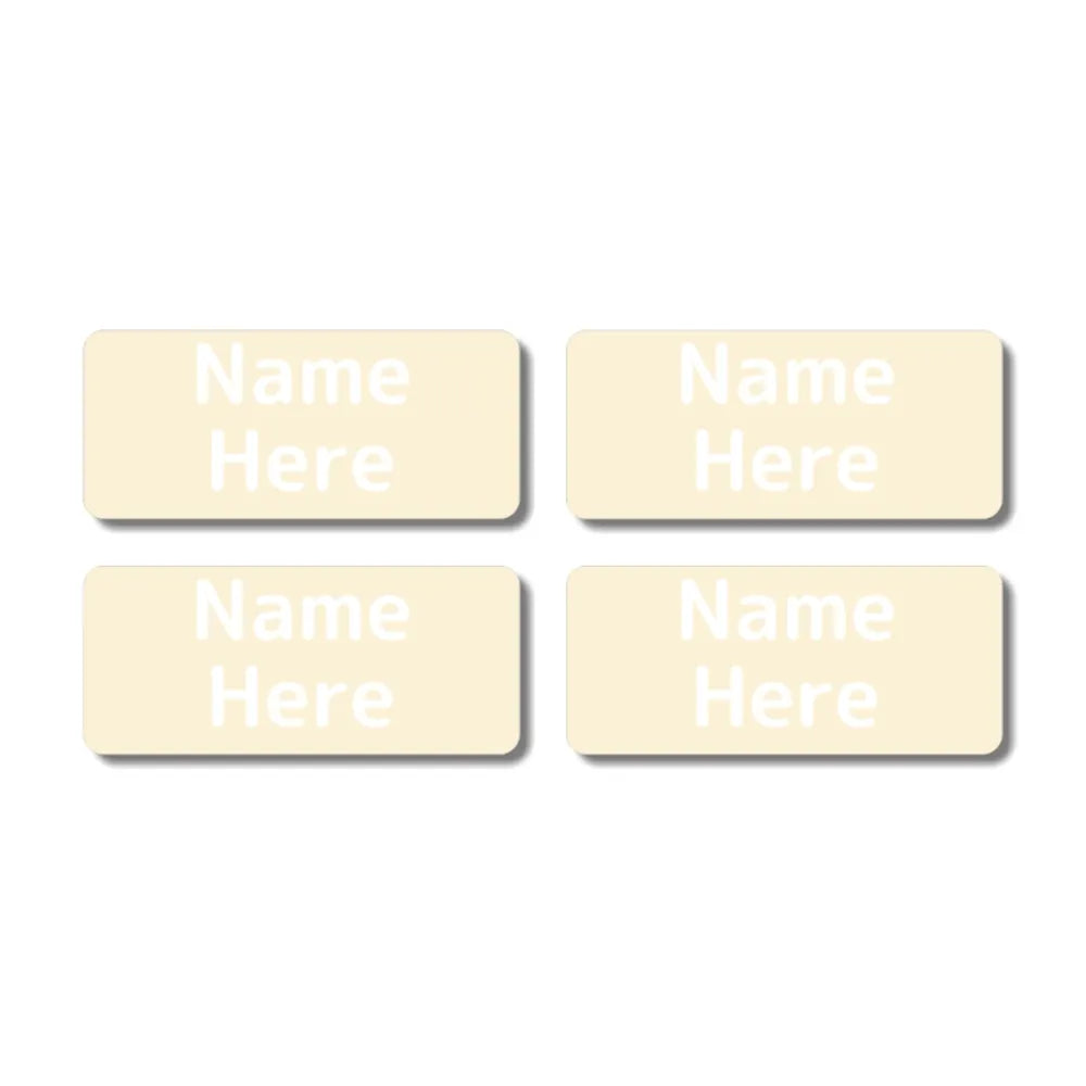 Single Colour Rectangle Name Labels