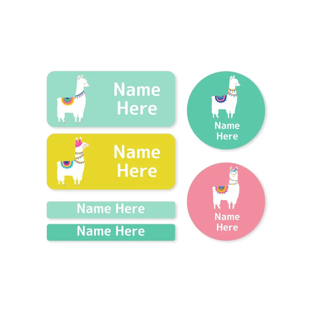 Llama Mixed Name Label Pack