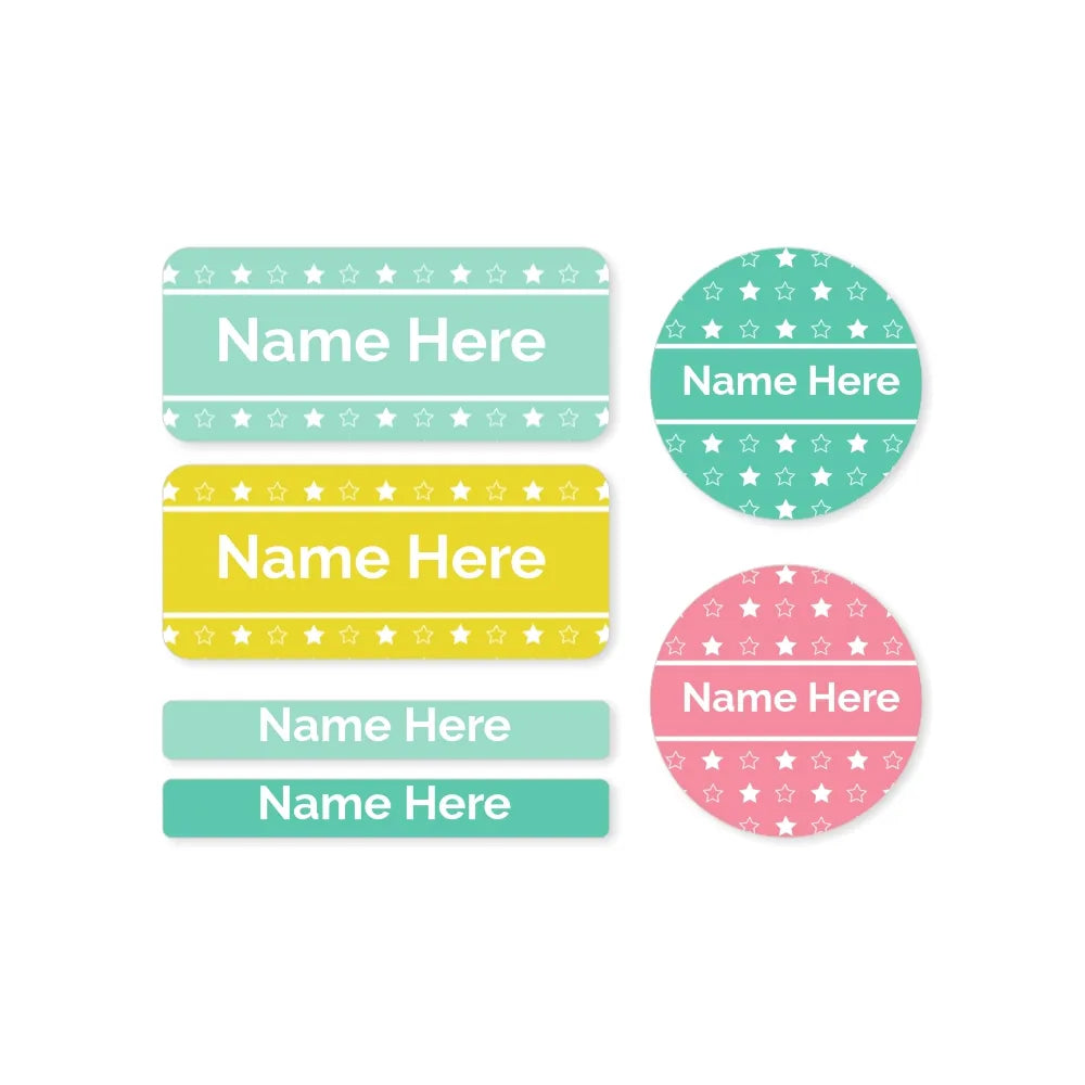 Stars Mixed Name Label Pack