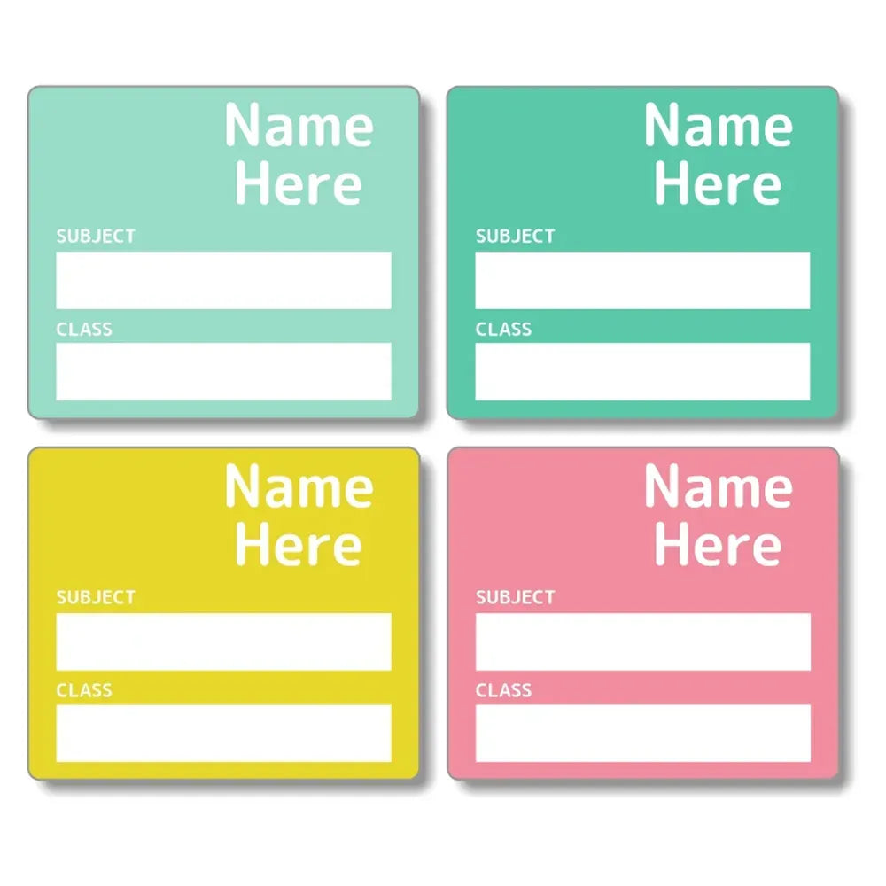 Multi Colour School Book Labels