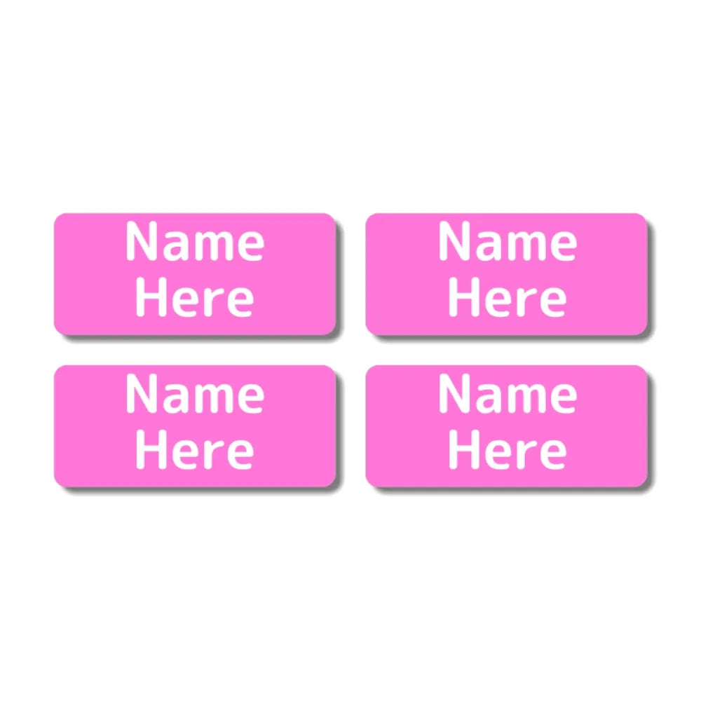 Single Colour Rectangle Name Labels