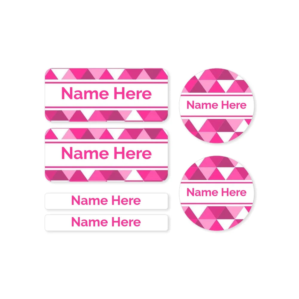 Geometric Mixed Name Label Pack