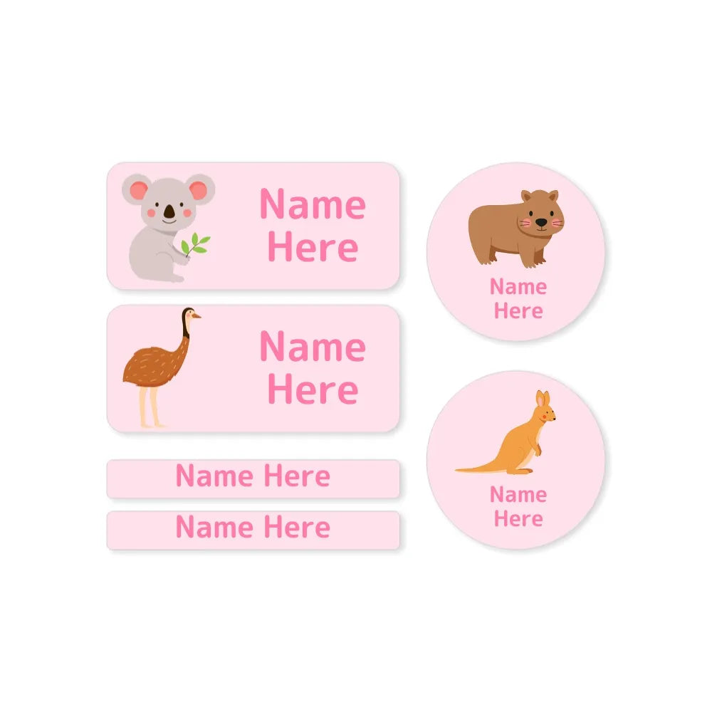 Aussie Animals Mixed Name Label Pack