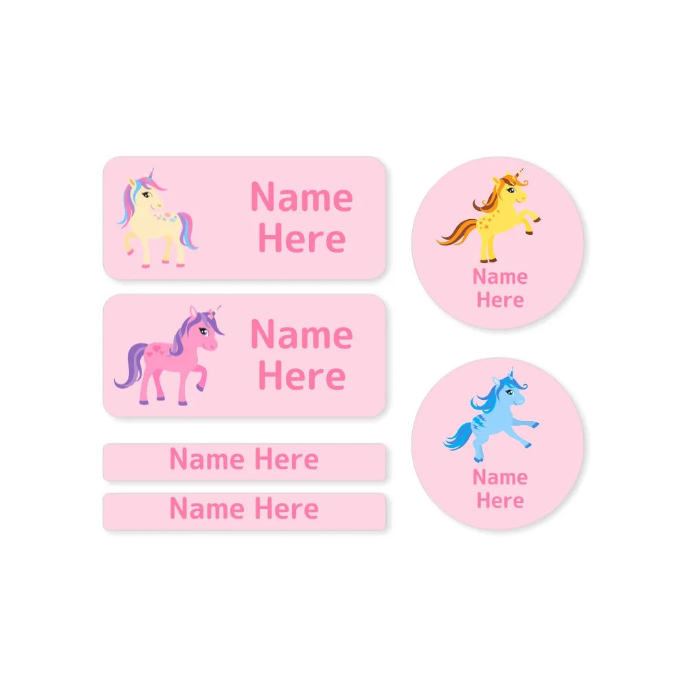 Unicorn Mixed Name Label Pack