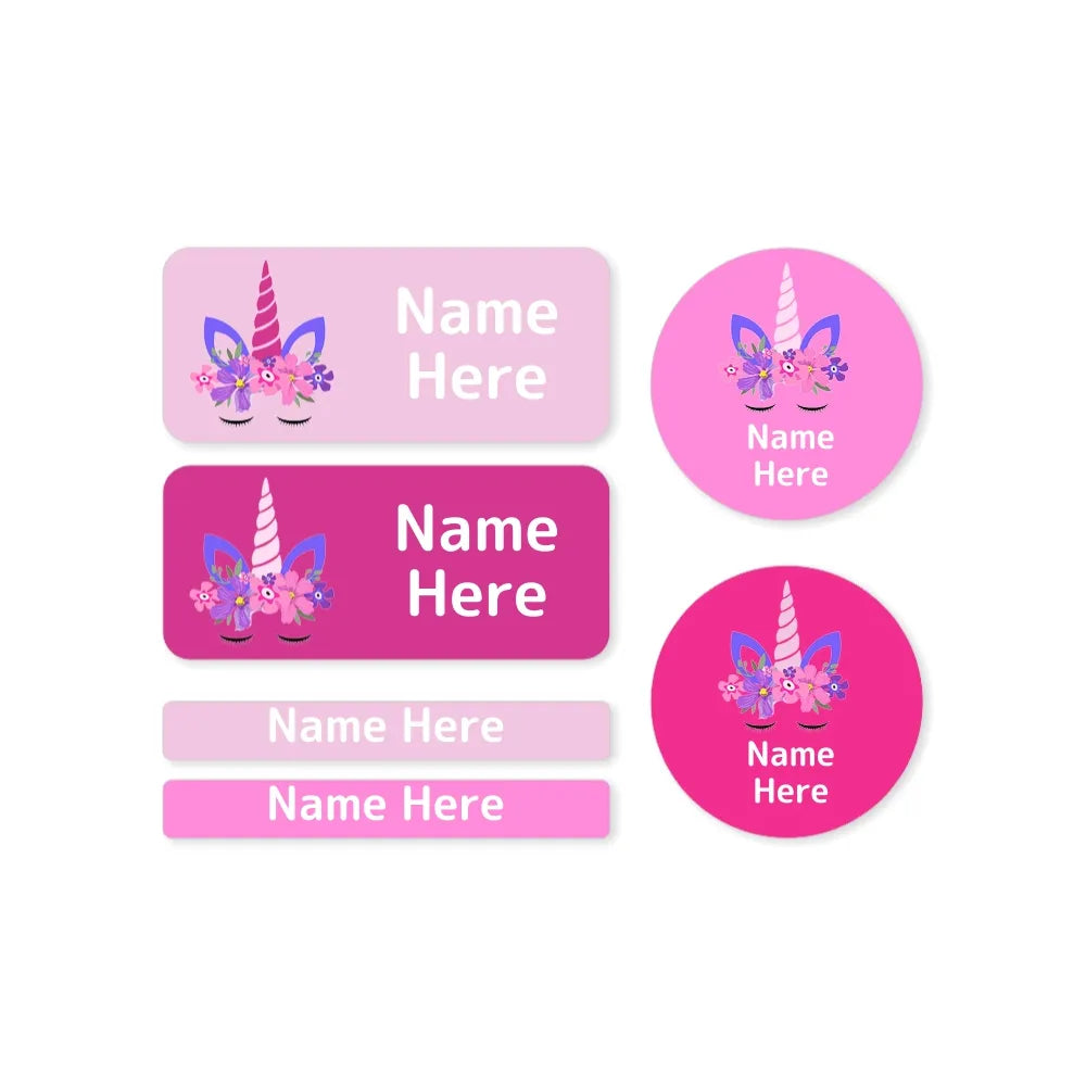 Unicorn Horn Mixed Name Label Pack