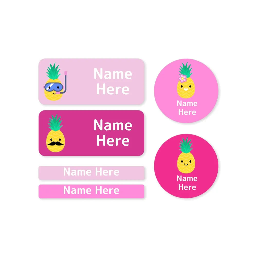 Pineapple Mixed Name Label Pack