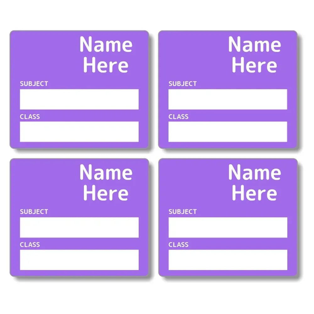 Single Colour School Book Labels