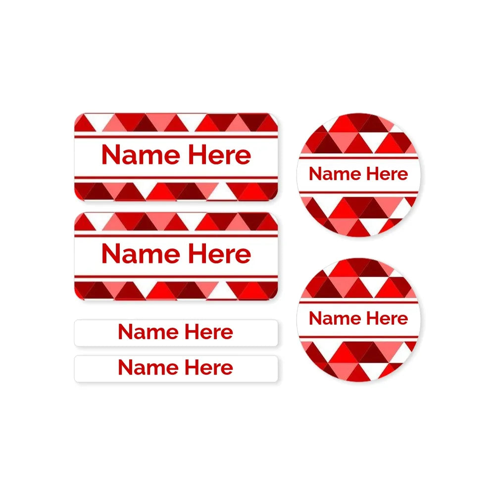 Geometric Mixed Name Label Pack