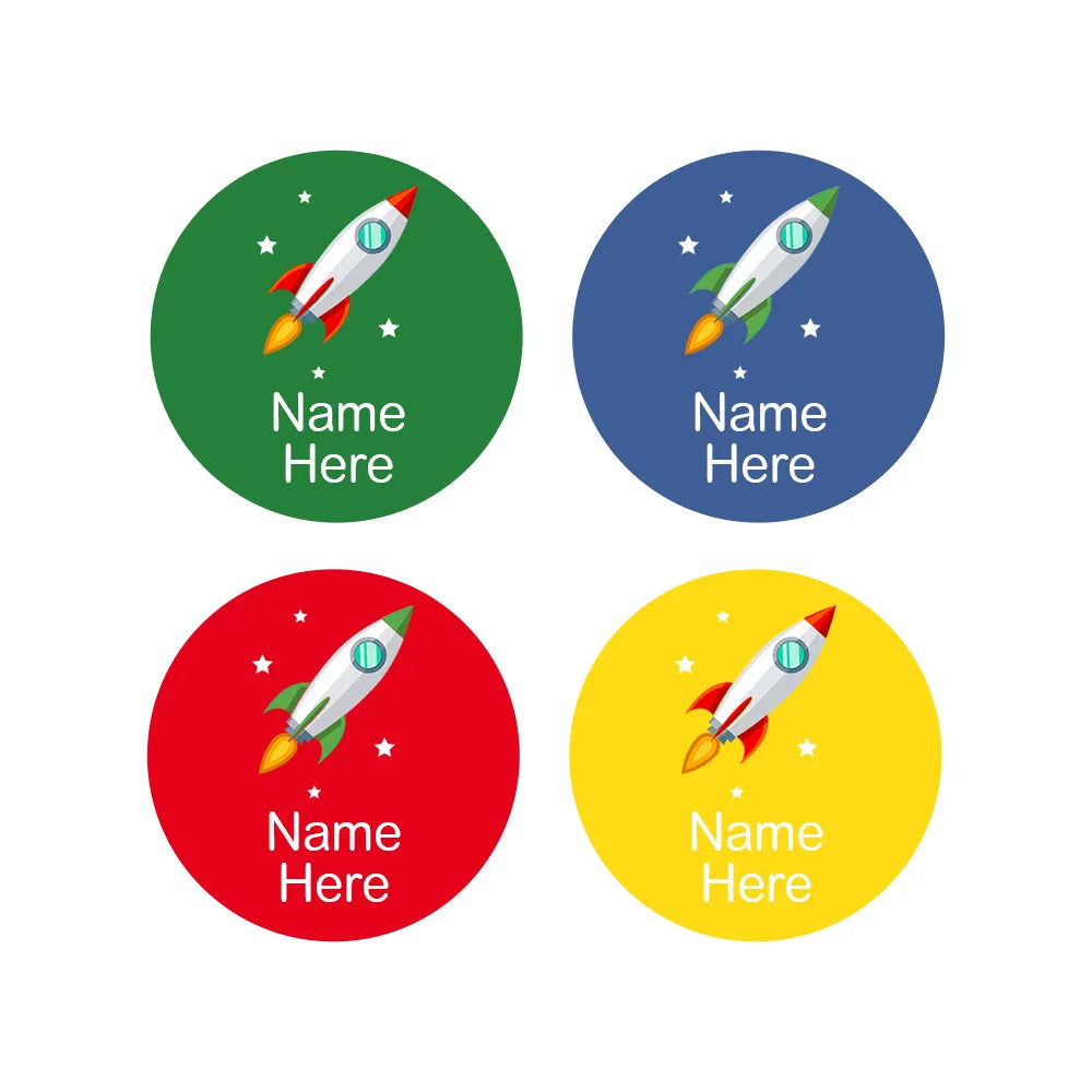 Rocket Round Name Labels