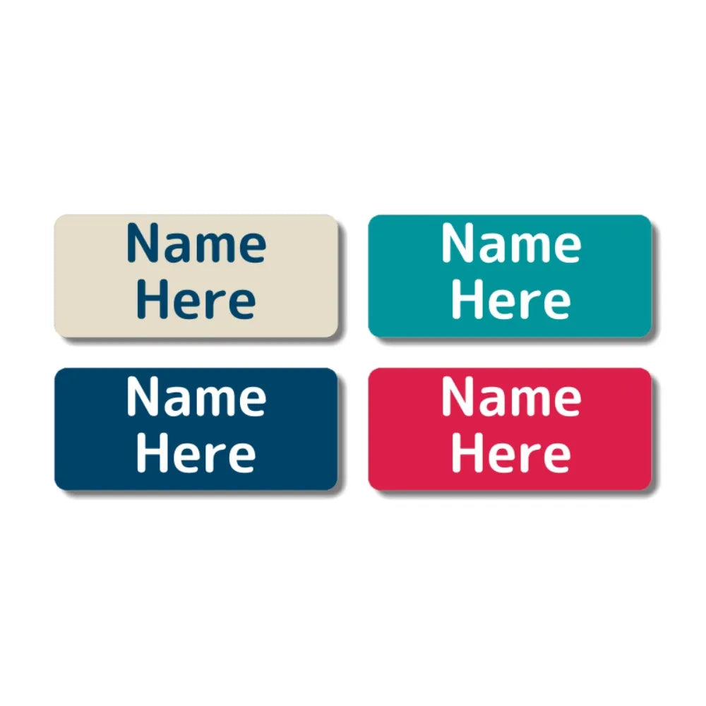 Multi Colour Rectangle Name Labels