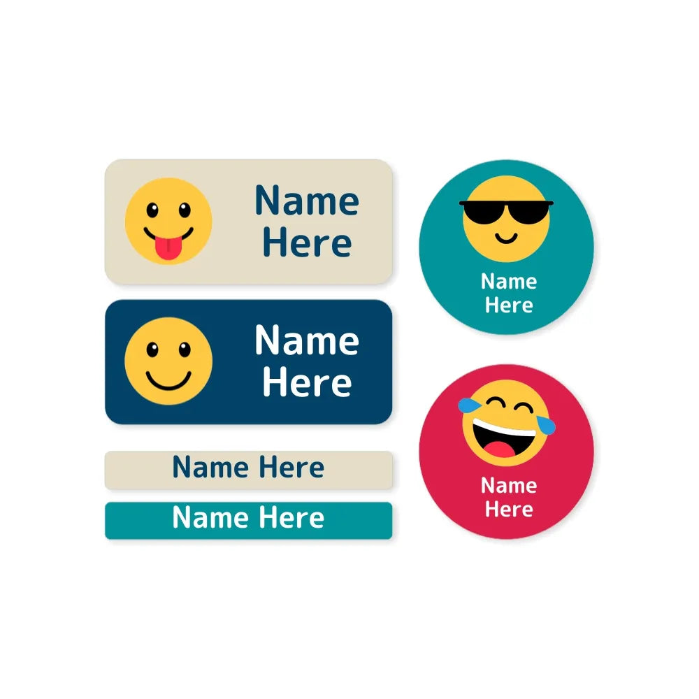 Emoji Mixed Name Label Pack