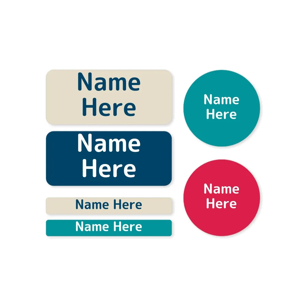 Multi Colour Mixed Name Label Pack