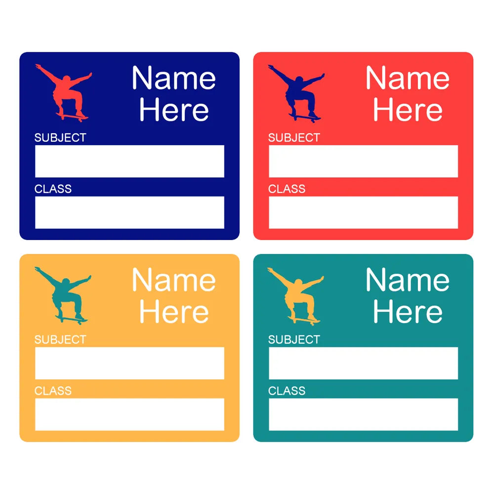 Skater School Book Labels