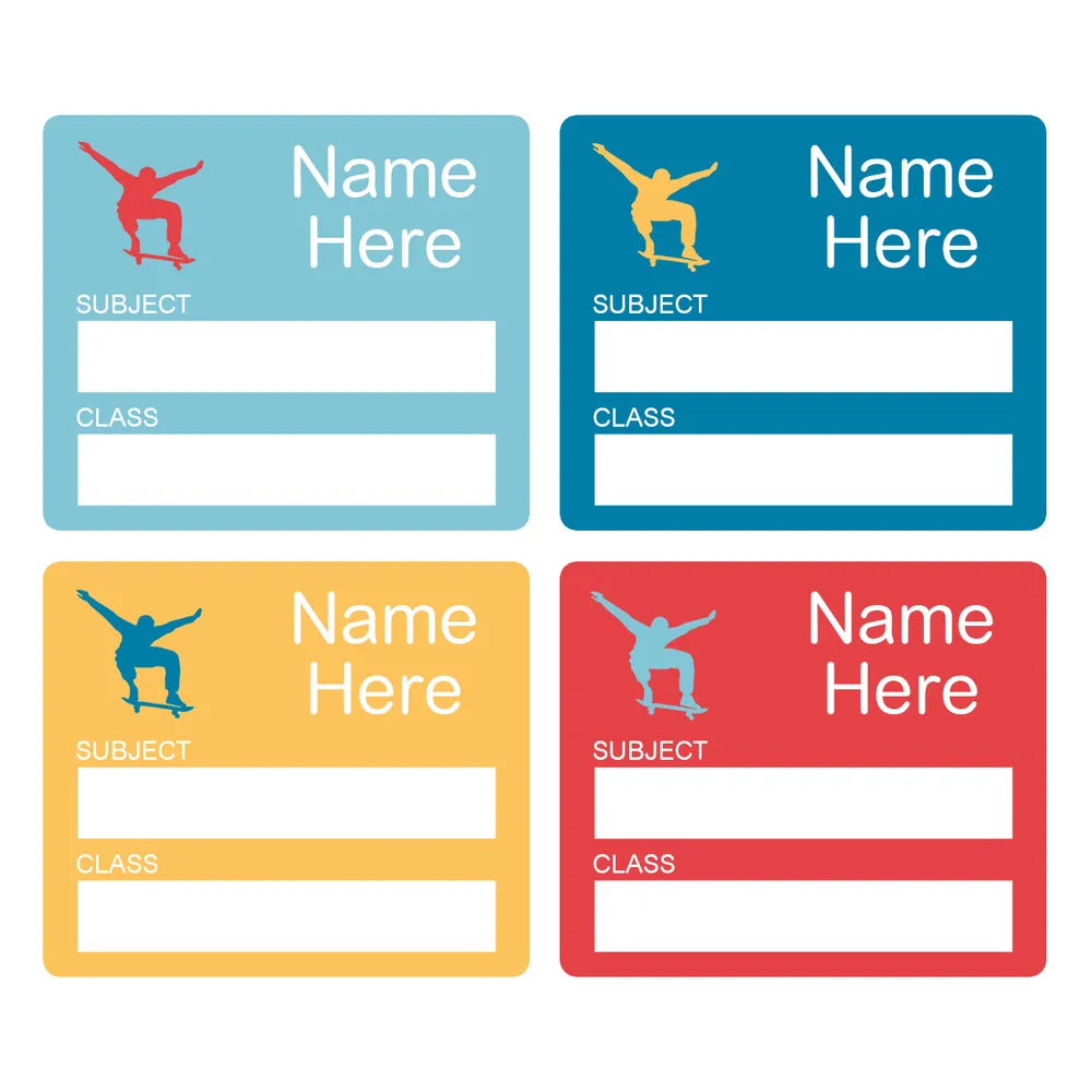 Skater School Book Labels