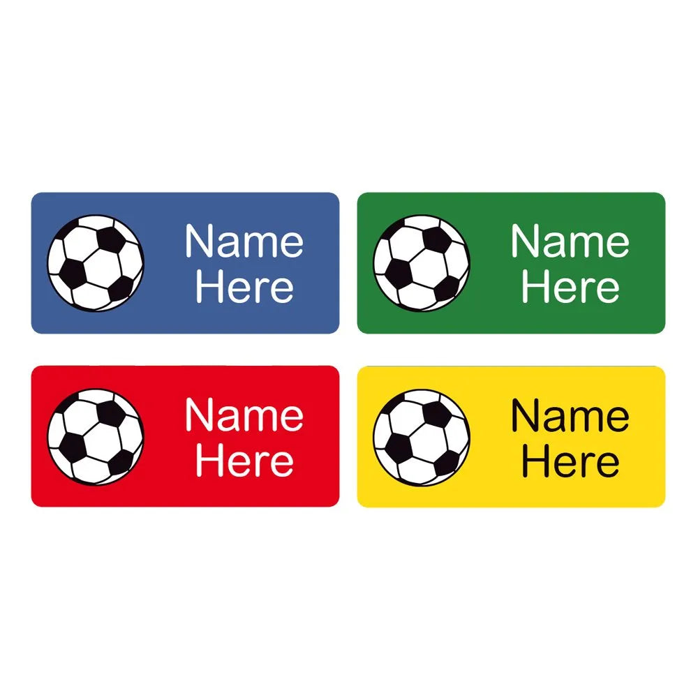 Soccer Ball Rectangle Name Labels