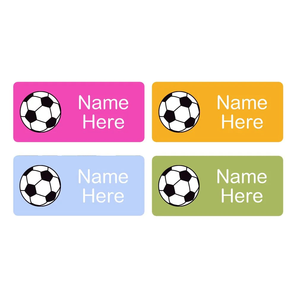 Soccer Ball Rectangle Name Labels
