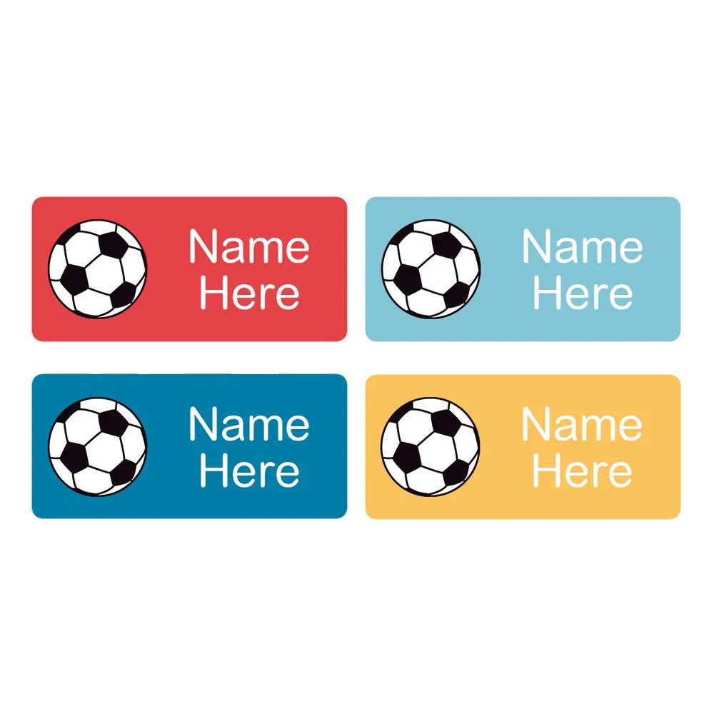 Soccer Ball Rectangle Name Labels