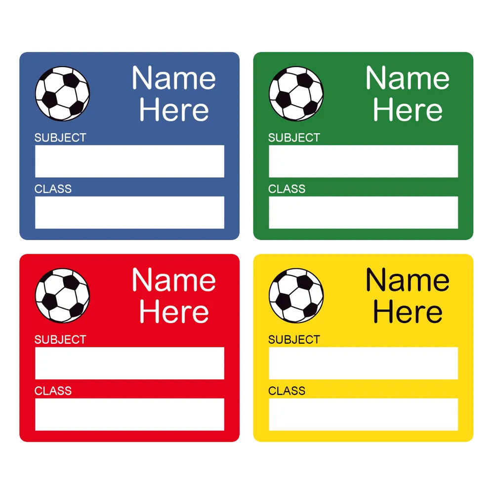 Soccer Ball School Book Labels