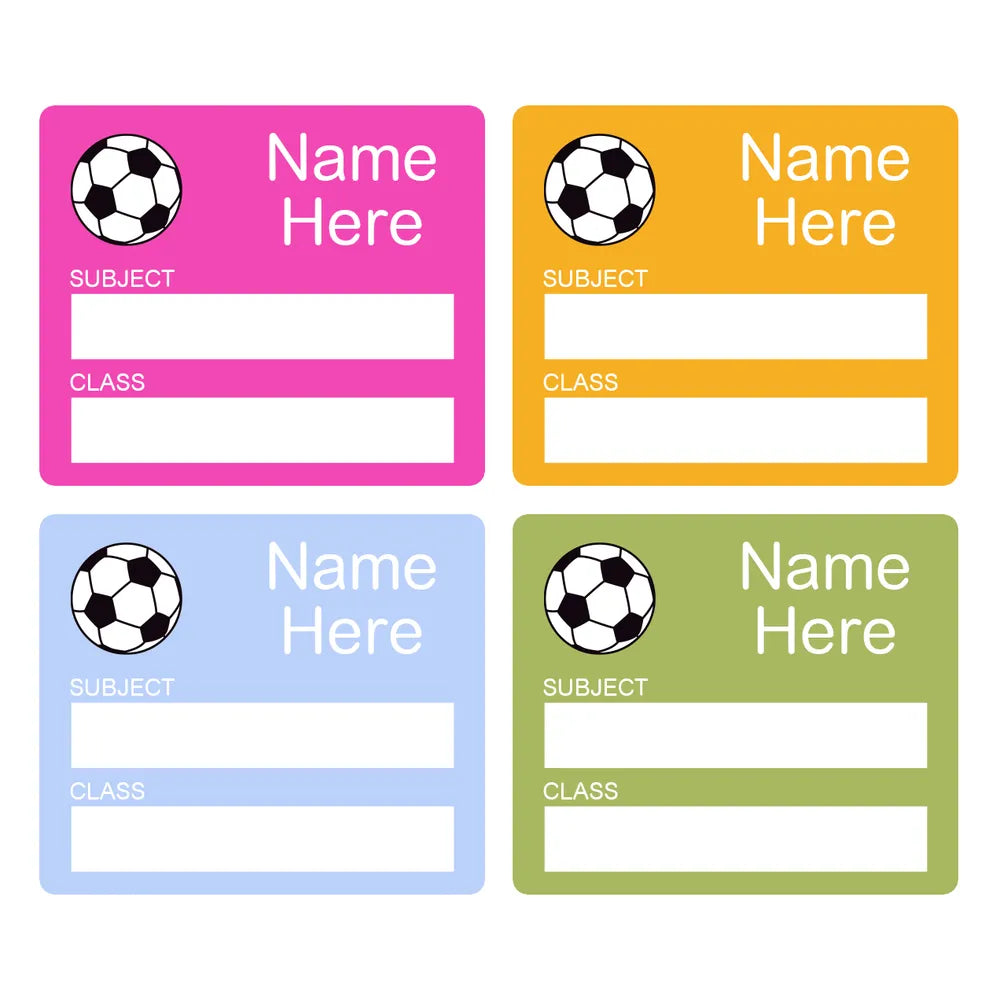 Soccer Ball School Book Labels
