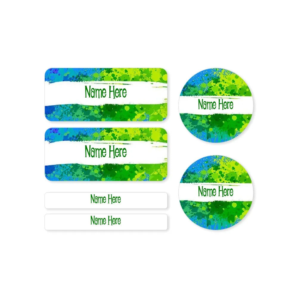Splatter Mixed Name Label Pack