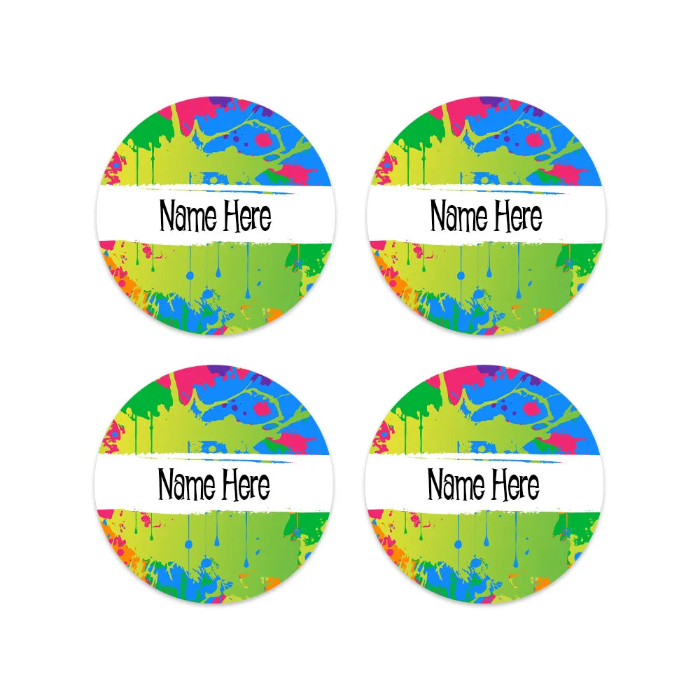 Splatter Round Name Labels