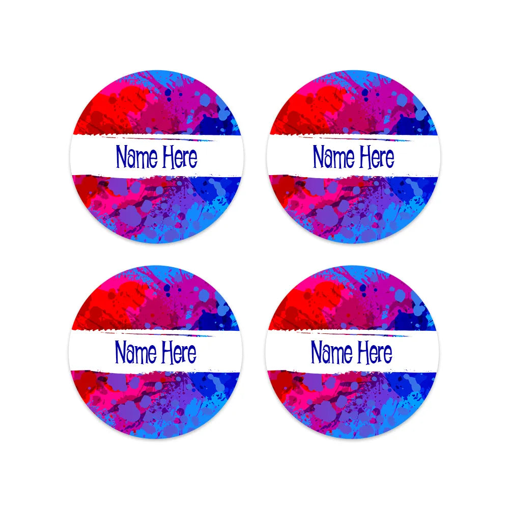 Splatter Round Name Labels