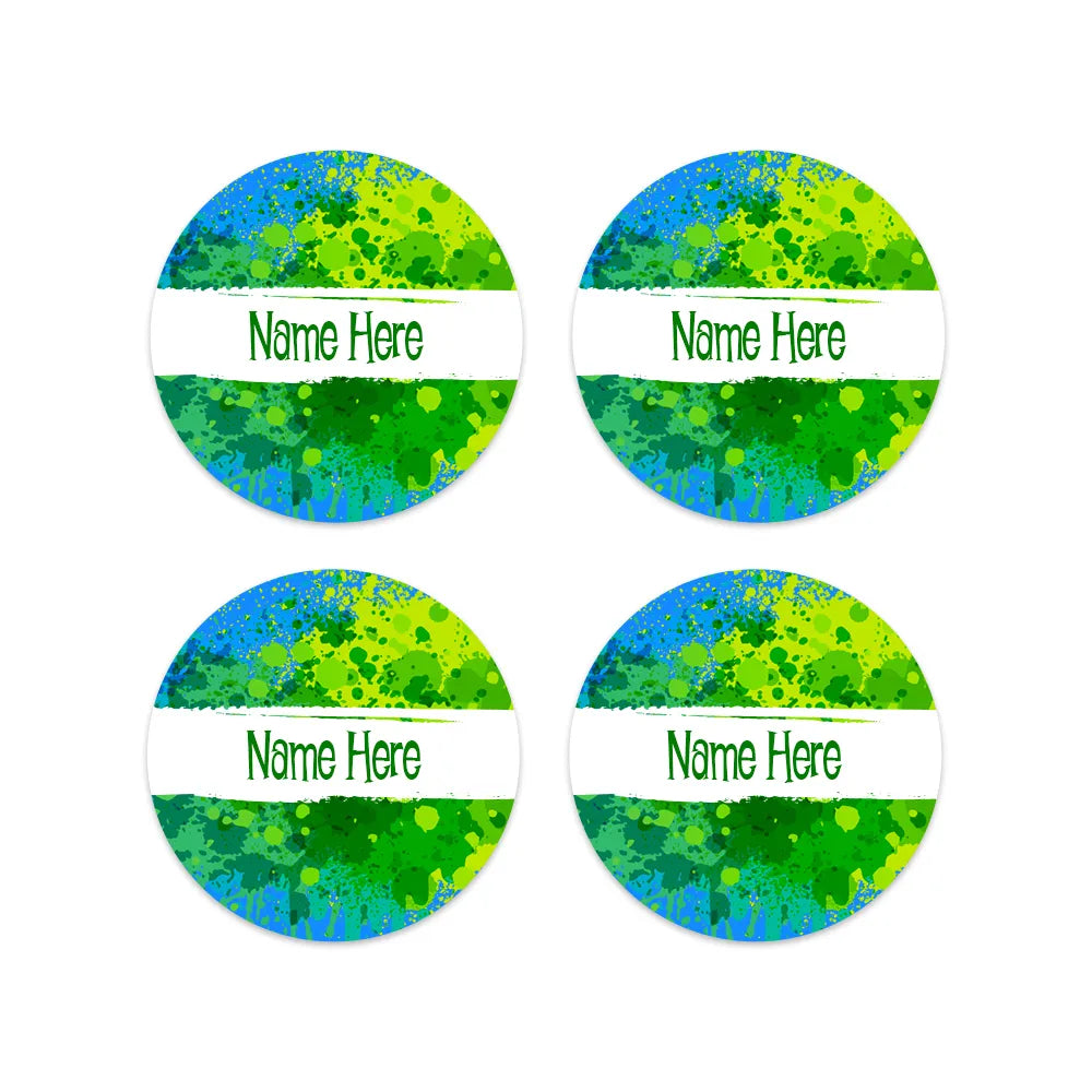 Splatter Round Name Labels