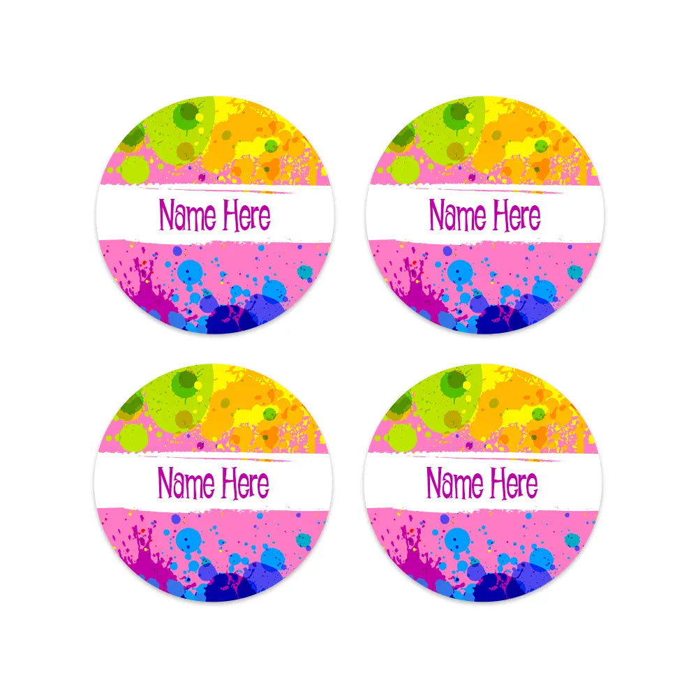 Splatter Round Name Labels