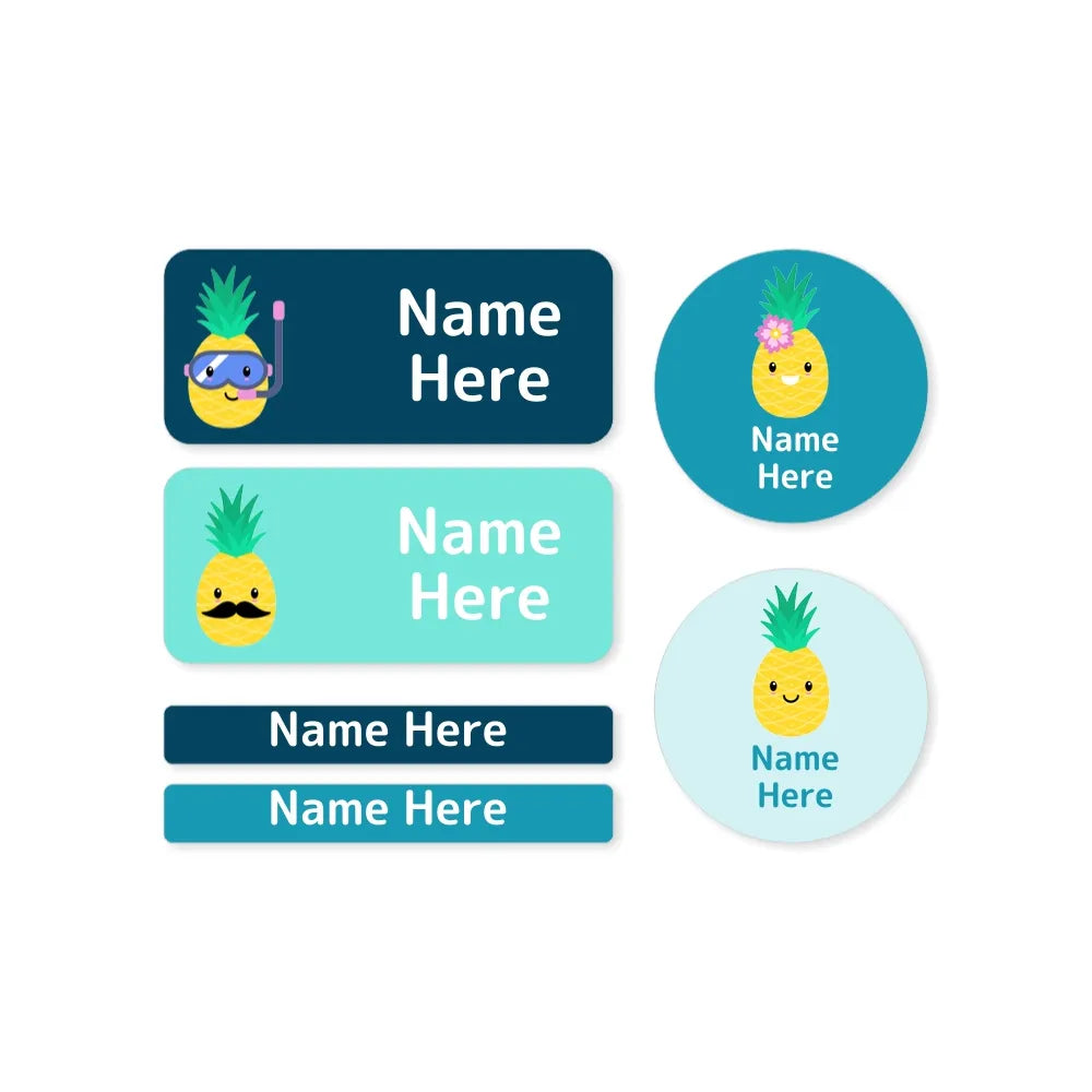 Pineapple Mixed Name Label Pack