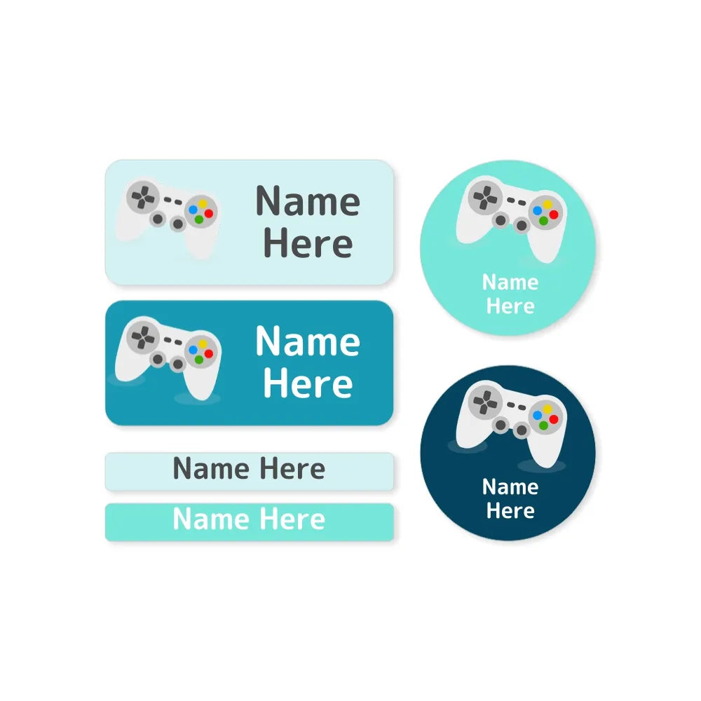 Gaming Mixed Name Label Pack