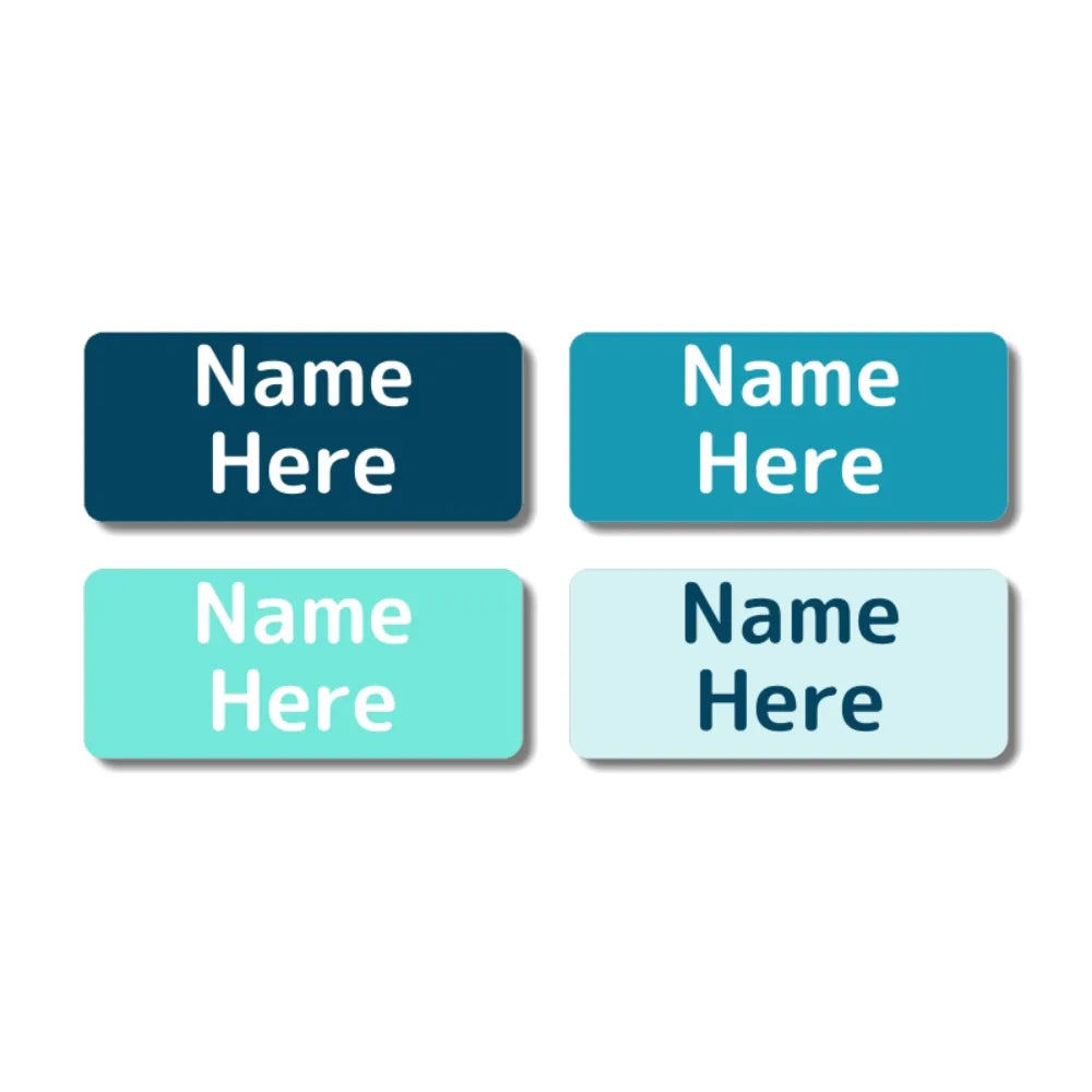 Multi Colour Rectangle Name Labels