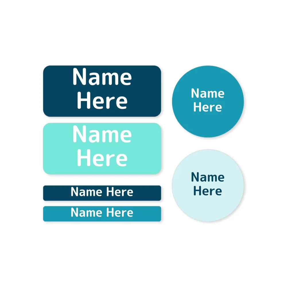 Multi Colour Mixed Name Label Pack