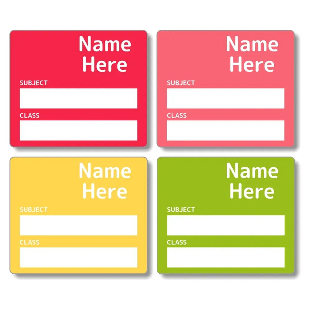 Multi Colour School Book Labels