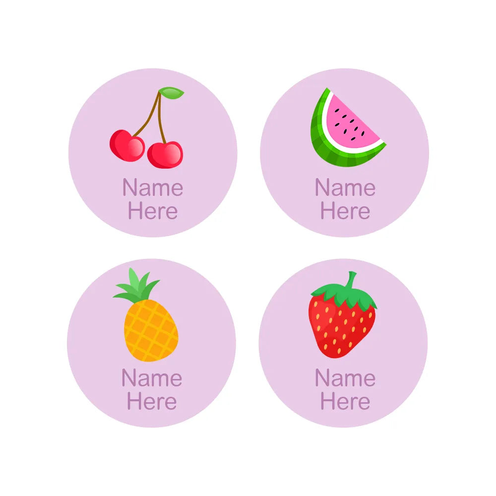 Tropical Round Name Labels