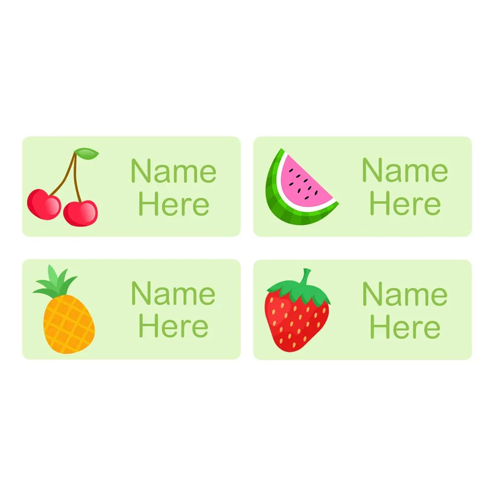 Fruit Rectangle Name Labels