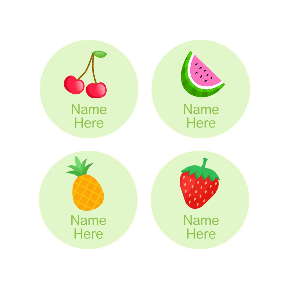 Tropical Round Name Labels
